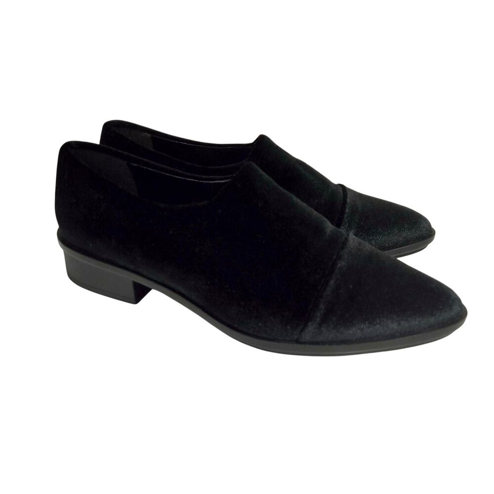Rapisardi Ron White Black Velvet Loafers Size 38 US 7.5 Italian Party Goth Luxe